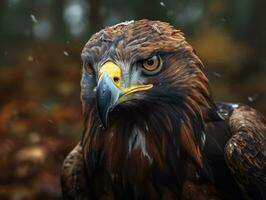 Aigle oiseau portrait ai généré photo