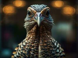 bécasse oiseau portrait ai généré photo