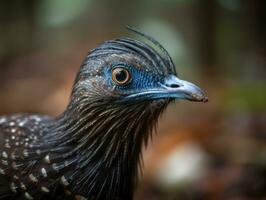 lyrebird oiseau portrait ai généré photo