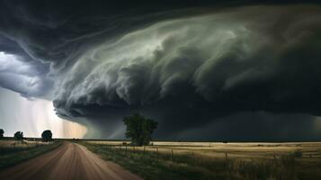 ai génératif foncé orage nuage formation photo