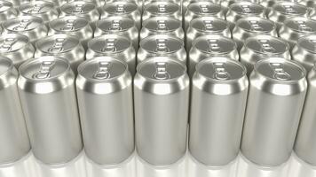 le aluminium pouvez pour nourriture et boisson concept 3d le rendu photo