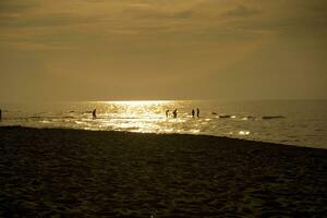 le coucher du soleil baltique mer photo