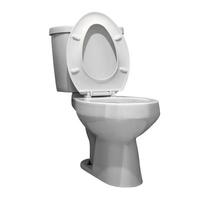toilette isolé fond blanc