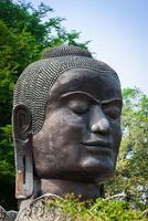 image gros Bouddha tête dans wat thammikarat temple . à ayutthaya , Thaïlande photo