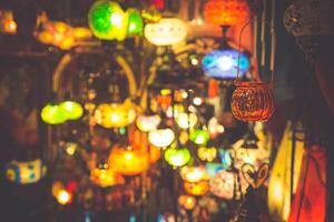 arabe les lampes et lanternes dans le Marrakech, Maroc photo