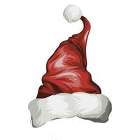 grand Père Noël claus chapeau sur une blanc Contexte photo