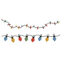 coloré Noël décoration chaîne avec décoratif lumières photo