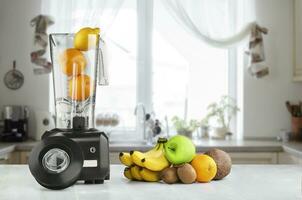 mixeur, des fruits et cuisine espace photo