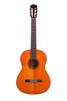 guitare acoustique en bois sur fond blanc photo