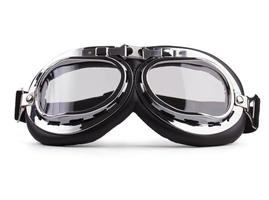 lunettes de sécurité moto sur fond blanc photo