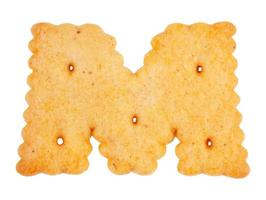 cookies sous la forme de la lettre m photo
