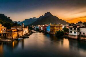 le ville de udaïpur, Inde. généré par ai photo