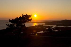 coucher de soleil sur la mer photo