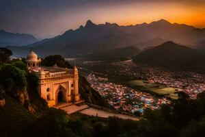 le ville de la personne dans Inde. généré par ai photo