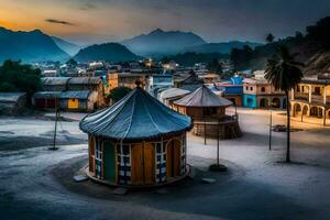 le village de Karimabad, Népal. généré par ai photo