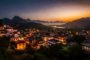 le village de karjat, Inde. généré par ai photo