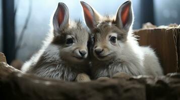 photo de fondant deux zonkeys avec un accentuation sur expression de l'amour. génératif ai