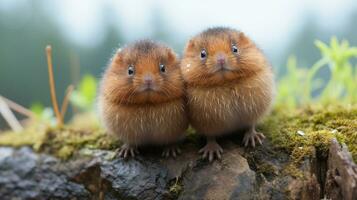 photo de fondant deux marmottes avec un accentuation sur expression de l'amour. génératif ai