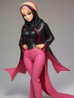 Barbie dans hijab ai génératif photo