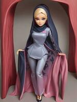 Barbie dans hijab ai génératif photo