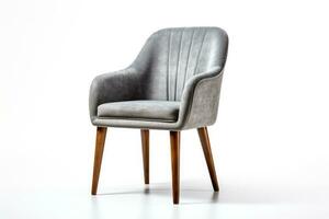 raffiné à manger pièce chaise incorporant minimaliste élégance isolé sur une blanc Contexte photo