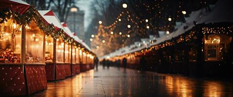 la nuit Nord américain vacances marchés scintillement lumières Contexte avec vide espace pour texte photo