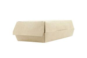 nourriture papier carton boîte isolé sur blanc Contexte photo