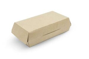 nourriture papier carton boîte isolé sur blanc Contexte photo