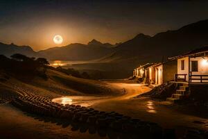 photo fond d'écran le ciel, lune, le lune, le lune, le lune, le lune,. généré par ai