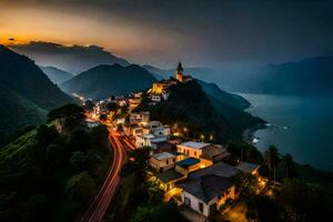 le village de personne, Italie. généré par ai photo