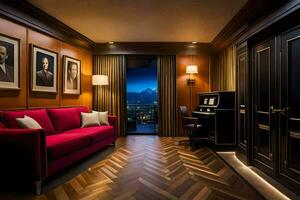 le suite à le st regis Suisse. généré par ai photo