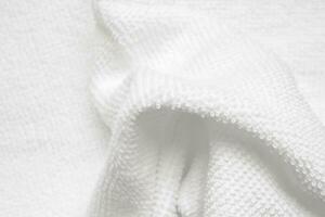 tissu de coton blanc serviette texture abstrait photo