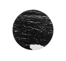 noir vieux rayé rond papier autocollant isolé sur blanc Contexte photo