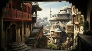 architectural merveilles de le ottoman Empire. ai généré photo