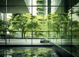 une mélange de Japonais Naturel paysage et Urbain conception respectueux de la nature architecture. ai généré photo