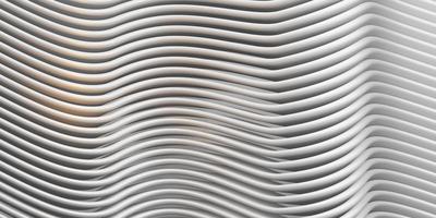 courbe déformée de surface de tube en plastique d'onde d'arc de lignes parallèles blanches