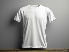 professionnel blanc Vide T-shirt ai généré photo