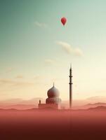 Ramadan kareem traditionnel islamique Festival religieux social médias Publier conception ai généré photo