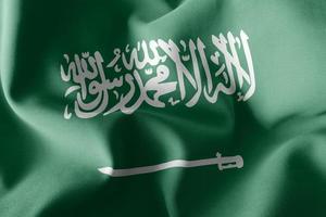 Drapeau d'illustration de rendu 3D de l'Arabie saoudite photo