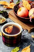 l'automne encore la vie avec thé tasses photo