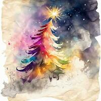 graphique de une magnifique pastel Noël arbre photo