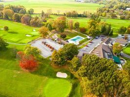 aérien drone photo de le golf cours.