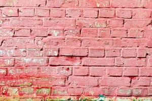 texture d'un mur de briques avec des fissures et des rayures photo