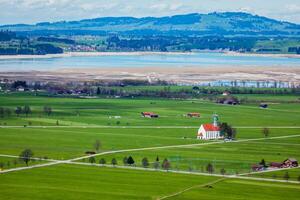 aérien vue de allemand campagne photo