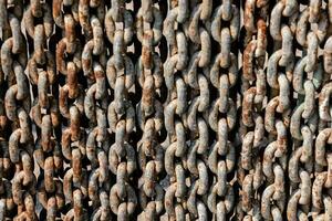 une proche en haut de une chaîne lien mur photo