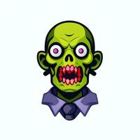 ai généré zombi Mort-vivant portrait avatar agrafe art joueur icône autocollant décoration Facile Contexte photo