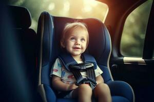 enfant voiture siège. produire ai photo