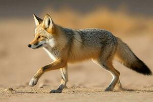 le sable Renard en cours d'exécution. produire ai photo