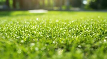 ai généré vert saison paysage herbe aérien ai généré photo