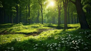 ai généré la nature plante bleu Extérieur rêveur ai généré photo